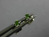ESTATE SMALL .10CT GREEN DIAMOND 14KT WHITE GOLD 3D CLASSIC ROUND STUD EARRINGS