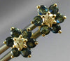.59CT DIAMOND & AAA SAPPHIRE 14KT YELLOW GOLD 3D FLOWER STUD EARRINGS #MILANO023