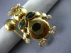 ANTIQUE AAA WHITE SAPPHIRE & EMERALD 18KT YELLOW GOLD BUNNY RABBIT PIN #12532