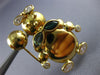 ANTIQUE AAA WHITE SAPPHIRE & EMERALD 18KT YELLOW GOLD BUNNY RABBIT PIN #12532
