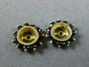 ESTATE .50CT AAA SAPPHIRE 14KT YELLOW GOLD 3D ROUND JACKET EARRINGS #MILANO032