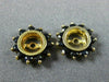 ESTATE .50CT AAA SAPPHIRE 14KT YELLOW GOLD 3D ROUND JACKET EARRINGS #MILANO032