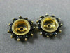 ESTATE .50CT AAA SAPPHIRE 14KT YELLOW GOLD 3D ROUND JACKET EARRINGS #MILANO032