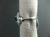 ANTIQUE LARGE 2.96CT DIAMOND & AAA SAPPHIRE 18K WHITE GOLD CLUSTER RING STUNNING