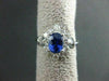 ANTIQUE LARGE 2.96CT DIAMOND & AAA SAPPHIRE 18K WHITE GOLD CLUSTER RING STUNNING