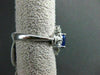 ANTIQUE LARGE 2.96CT DIAMOND & AAA SAPPHIRE 18K WHITE GOLD CLUSTER RING STUNNING