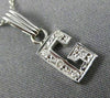 ESTATE .10CT DIAMOND 14KT WHITE GOLD CLASSIC "G" INITIAL PENDANT #MILANO003