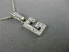 ESTATE .10CT DIAMOND 14KT WHITE GOLD CLASSIC "G" INITIAL PENDANT #MILANO003