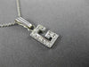 ESTATE .10CT DIAMOND 14KT WHITE GOLD CLASSIC "G" INITIAL PENDANT #MILANO003