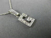 ESTATE .10CT DIAMOND 14KT WHITE GOLD CLASSIC "G" INITIAL PENDANT #MILANO003