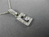 ESTATE .10CT DIAMOND 14KT WHITE GOLD CLASSIC "G" INITIAL PENDANT #MILANO003