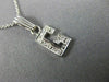 ESTATE .10CT DIAMOND 14KT WHITE GOLD CLASSIC "G" INITIAL PENDANT #MILANO003