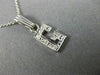 ESTATE .10CT DIAMOND 14KT WHITE GOLD CLASSIC "G" INITIAL PENDANT #MILANO003