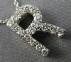 .35CT ROUND DIAMOND 14KT WHITE GOLD CLASSIC "R" INITIAL FLOATING PENDANT #11999