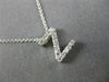 .14CT ROUND DIAMOND 14KT WHITE GOLD 3D CLASSIC INITIAL FLOATING PENDANT #9287