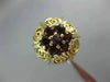 ANTIQUE LARGE 1.25CT AAA GARNET 14KT YELLOW GOLD FILIGREE FLORAL RING #22659