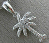 ESTATE .23CT ROUND DIAMOND 14KT WHITE GOLD 3D CLASSIC PALM TREE PENDANT #16042