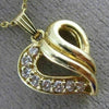 ESTATE .24CT DIAMOND 14KT YELLOW GOLD 3D CLASSIC OPEN HEART SWIRL PENDANT #15541