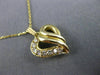 ESTATE .24CT DIAMOND 14KT YELLOW GOLD 3D CLASSIC OPEN HEART SWIRL PENDANT #15541