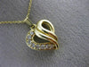 ESTATE .24CT DIAMOND 14KT YELLOW GOLD 3D CLASSIC OPEN HEART SWIRL PENDANT #15541