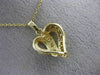 ESTATE .24CT DIAMOND 14KT YELLOW GOLD 3D CLASSIC OPEN HEART SWIRL PENDANT #15541