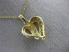 ESTATE .24CT DIAMOND 14KT YELLOW GOLD 3D CLASSIC OPEN HEART SWIRL PENDANT #15541