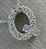 .36CT ROUND DIAMOND 14KT WHITE GOLD CLASSIC "Q" INITIAL FLOATING PENDANT #18300