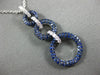 2.16CT DIAMOND & SAPPHIRE 18KT WHITE & BLACK GOLD CIRCULAR JOURNEY LOVE PENDANT