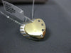ESTATE .04CT DIAMOND 14KT TWO TONE GOLD FOUR STONE ETOILE HEART FLOATING PENDANT