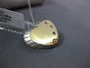 ESTATE .04CT DIAMOND 14KT TWO TONE GOLD FOUR STONE ETOILE HEART FLOATING PENDANT
