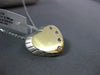 ESTATE .04CT DIAMOND 14KT TWO TONE GOLD FOUR STONE ETOILE HEART FLOATING PENDANT