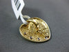 ESTATE .04CT DIAMOND 14KT TWO TONE GOLD FOUR STONE ETOILE HEART FLOATING PENDANT