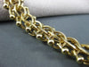 ANITQUE WIDE 14KT YELLOW GOLD 3D HANDCRAFTED LONG INTERTWINED BRACELET #22595