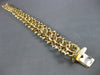 ANITQUE WIDE 14KT YELLOW GOLD 3D HANDCRAFTED LONG INTERTWINED BRACELET #22595