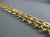 ANITQUE WIDE 14KT YELLOW GOLD 3D HANDCRAFTED LONG INTERTWINED BRACELET #22595