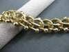 ANITQUE WIDE 14KT YELLOW GOLD 3D HANDCRAFTED LONG INTERTWINED BRACELET #22595