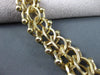 ANITQUE WIDE 14KT YELLOW GOLD 3D HANDCRAFTED LONG INTERTWINED BRACELET #22595