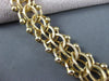 ANITQUE WIDE 14KT YELLOW GOLD 3D HANDCRAFTED LONG INTERTWINED BRACELET #22595