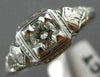 ANTIQUE .25CT DIAMOND 14KT WHITE GOLD FILIGREE SOLITAIRE ENGAGEMENT RING #9962
