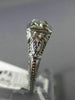 ANTIQUE .25CT DIAMOND 14KT WHITE GOLD FILIGREE SOLITAIRE ENGAGEMENT RING #9962