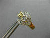 ANTIQUE .65CT DIAMOND 14KT TWO TONE GOLD HEART CLUSTER FILIGREE EARRINGS #11683