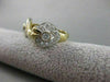 ANTIQUE .65CT DIAMOND 14KT TWO TONE GOLD HEART CLUSTER FILIGREE EARRINGS #11683