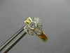 ANTIQUE .65CT DIAMOND 14KT TWO TONE GOLD HEART CLUSTER FILIGREE EARRINGS #11683