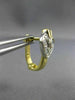 ANTIQUE .65CT DIAMOND 14KT TWO TONE GOLD HEART CLUSTER FILIGREE EARRINGS #11683