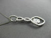 ANTIQUE .67CT ROUND DIAMOND 18KT WHITE GOLD INFINITY FLOATING PENDANT & CHAIN