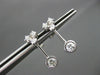 ANTIQUE .64CT DIAMOND 18KT WHITE GOLD SOLITAIRE HANGING EARRINGS BEAUTIFUL 11366