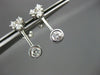 ANTIQUE .64CT DIAMOND 18KT WHITE GOLD SOLITAIRE HANGING EARRINGS BEAUTIFUL 11366