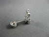 ANTIQUE .64CT DIAMOND 18KT WHITE GOLD SOLITAIRE HANGING EARRINGS BEAUTIFUL 11366