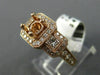 .95CT ROUND & PRINCESS DIAMOND 14KT ROSE GOLD SQUARE SEMI MOUNT ENGAGEMENT RING