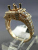 .95CT ROUND & PRINCESS DIAMOND 14KT ROSE GOLD SQUARE SEMI MOUNT ENGAGEMENT RING